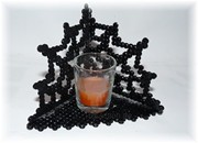 Teelicht Spinnennetz aus Bügelperlen