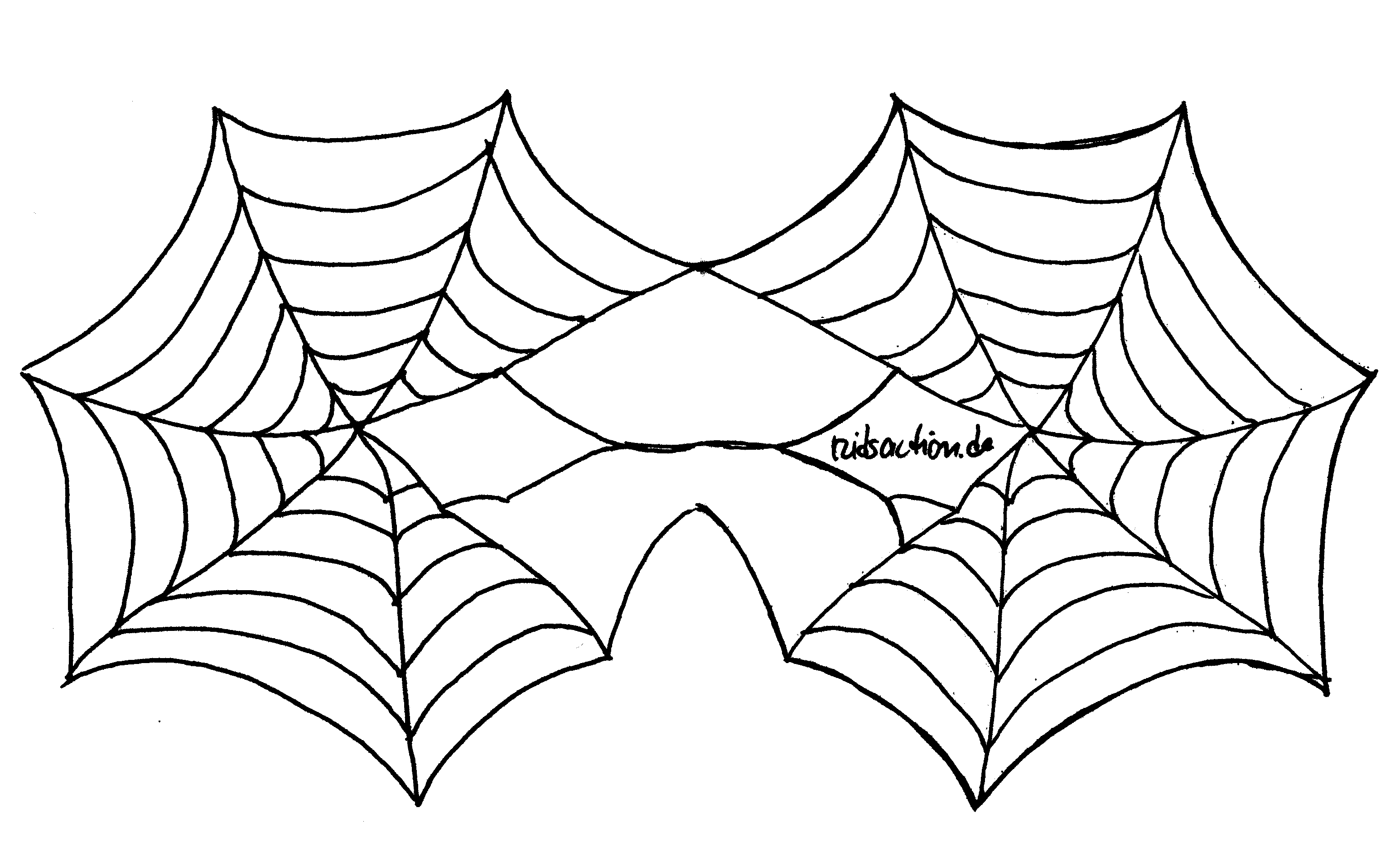 Maske Spinnennetz